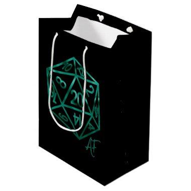 RPG Crit AF | Emerald Fantasy Tabletop Gamer Dice Medium Gift Bag