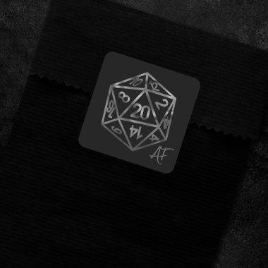 RPG Crit AF | Fantasy Tabletop Retro Gamer Dice Square Sticker