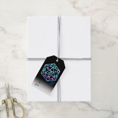 RPG Crit AF | Holo Fantasy Tabletop PnP Gamer Dice Gift Tags