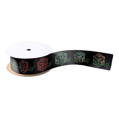 RPG Crit AF | XMAS Fantasy Tabletop Gamer Dice Satin Ribbon