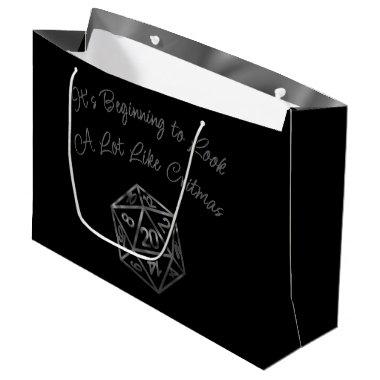 RPG Critmas | Fantasy Tabletop Retro Gamer Dice Large Gift Bag