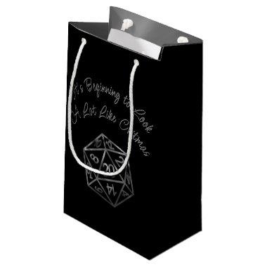 RPG Critmas | Fantasy Tabletop Retro Gamer Dice Small Gift Bag