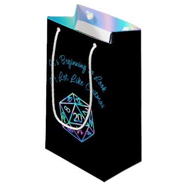 RPG Critmas | Holo Fantasy Tabletop Gamer Dice Small Gift Bag