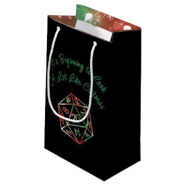 RPG Critmas | XMAS Fantasy Tabletop Gamer Dice Small Gift Bag