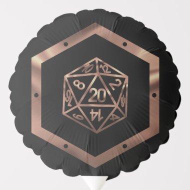 RPG Dice | Copper Fantasy Retro Tabletop PnP Gamer Balloon