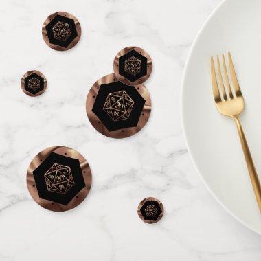 RPG Dice | Copper Fantasy Retro Tabletop PnP Gamer Confetti