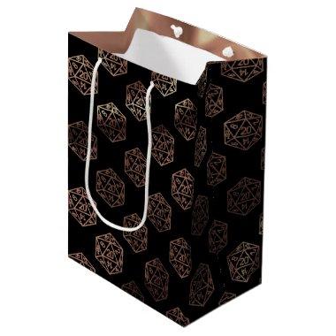 RPG Dice | Copper Fantasy Retro Tabletop PnP Gamer Medium Gift Bag