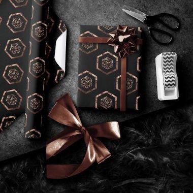 RPG Dice | Copper Fantasy Retro Tabletop PnP Gamer Wrapping Paper