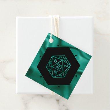RPG Dice | Emerald Fantasy Tabletop Gamer Custom Favor Tags