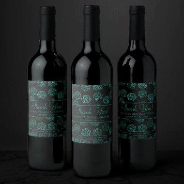 RPG Dice | Emerald Fantasy Tabletop Gamer Custom Wine Label