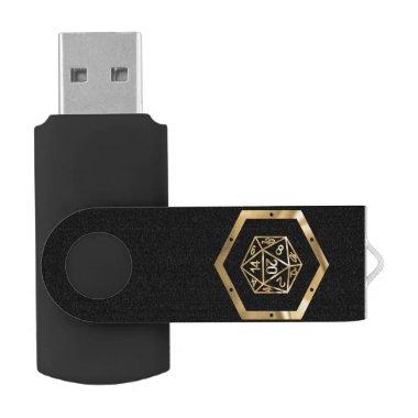 RPG Dice | Gold Fantasy Old School Tabletop Gamer Flash Drive