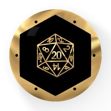 RPG Dice | Gold Fantasy Old School Tabletop Gamer Paperweight