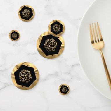 RPG Dice | Gold Fantasy Retro Tabletop PnP Gamer Confetti