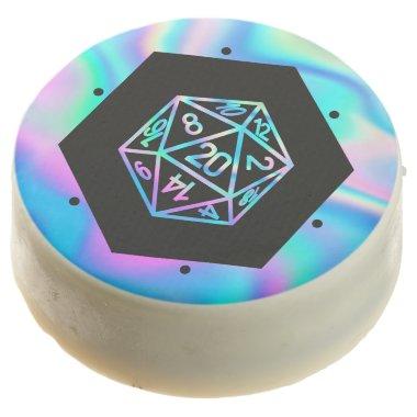 RPG Dice | Holo Fantasy Retro Tabletop PnP Gamer Chocolate Covered Oreo