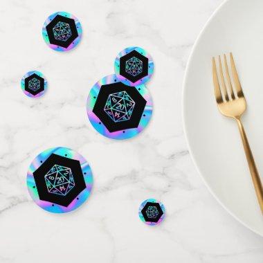 RPG Dice | Holo Fantasy Retro Tabletop PnP Gamer Confetti