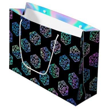 RPG Dice | Holo Fantasy Retro Tabletop PnP Gamer Large Gift Bag