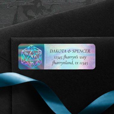 RPG Dice | Holo Fantasy Tabletop PnP Gamer Address Label