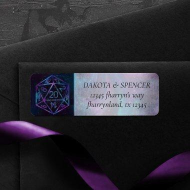 RPG Dice | Nebula Fantasy Tabletop Gamer Address Label