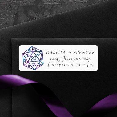 RPG Dice | Nebula Fantasy Tabletop Gamer Address Label