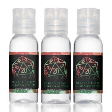 RPG Dice | Red and Green Fantasy Tabletop Gamer Hand Sanitizer