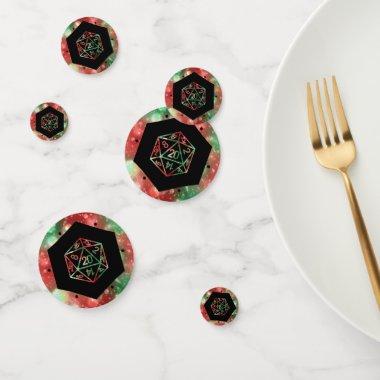 RPG Dice | XMAS Fantasy Retro Tabletop PnP Gamer Confetti
