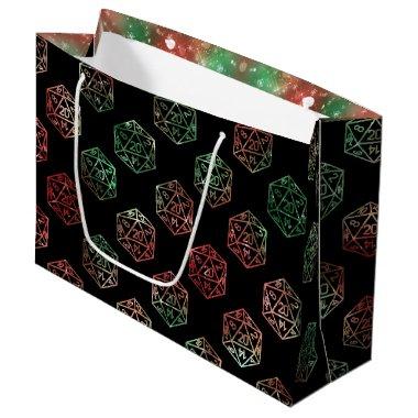 RPG Dice | XMAS Fantasy Retro Tabletop PnP Gamer Large Gift Bag