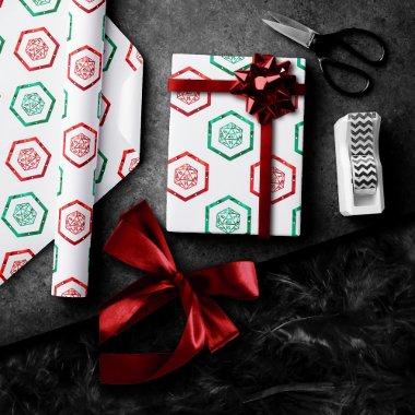 RPG Dice | XMAS Fantasy Retro Tabletop PnP Gamer Wrapping Paper