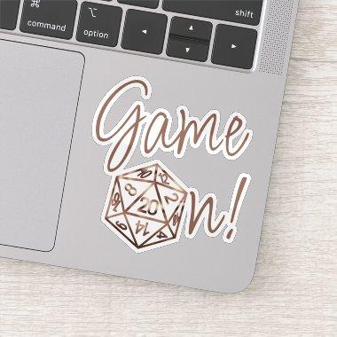 RPG Game On | Copper Fantasy Tabletop Gamer Dice Sticker