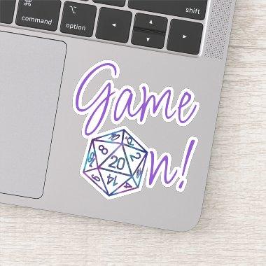 RPG Game On | Nebula Fantasy Tabletop Gamer Dice Sticker