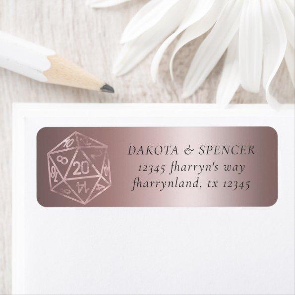 RPG Luxe | Mauve Fantasy Tabletop Gamer Address Label