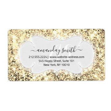 RSVP Bridal Monogram Wedding Glitter Princes Gold Label