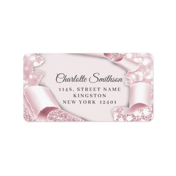 RSVP Glitter Sweet 16th 15th Pink Pastel Label