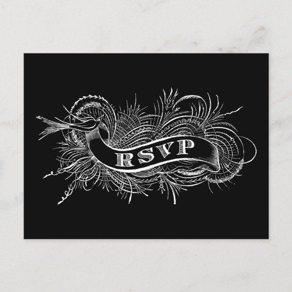 RSVP postInvitations with Victorian Bird
