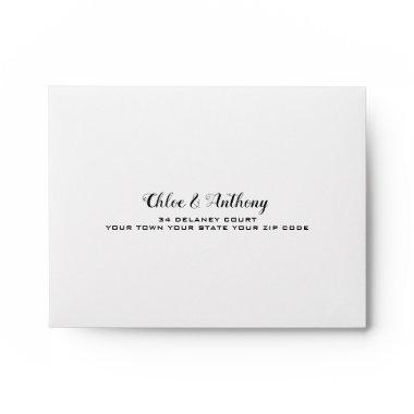 RSVP Your Return Address Couples Wedding Response Envelope