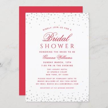 Ruby Diamonds Modern Luxury Bridal Shower Invitations