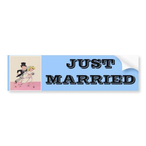 Runaway Bride & Groom Bumper Sticker