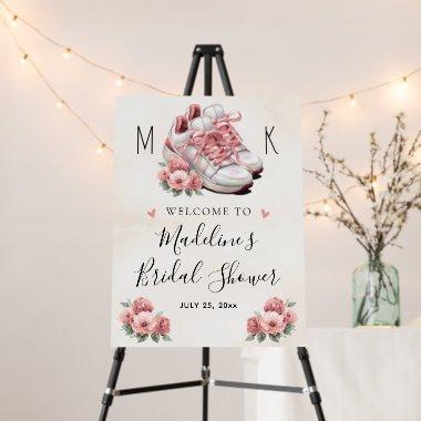 Runner Themed Floral Sneaker  Welcome Foam Board