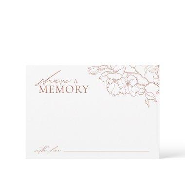 Rust elegant floral share a memory Invitations