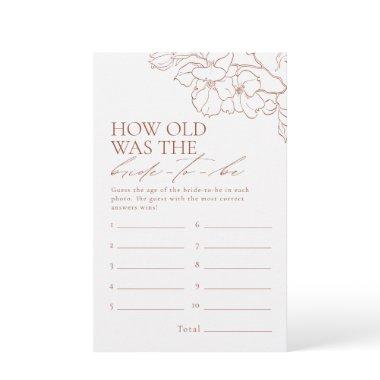 Rust floral how old was the bride game