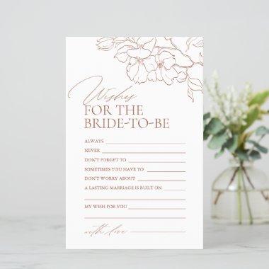 Rust floral wedding advice & wishes Invitations