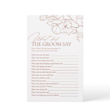 Rust floral what did the groom say game
