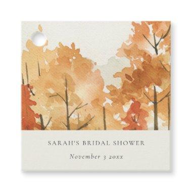 Rust Orange Yellow Autumn Fall Tree  Favor Tags