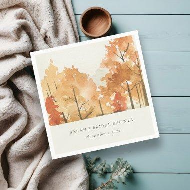 Rust Orange Yellow Autumn Fall Tree  Napkins