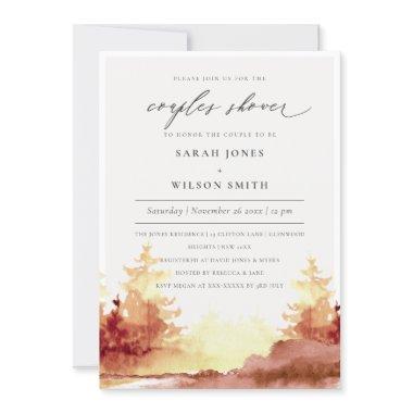 Rust Orange Yellow Fall Tree Couples Shower Invite