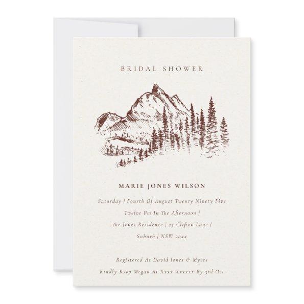 Rust Pine Mountain Sketch  Invite