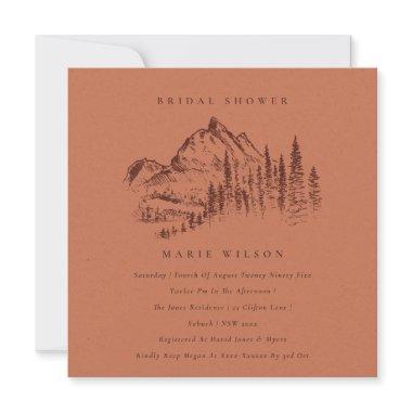 Rust Pine Mountain Sketch  Invite