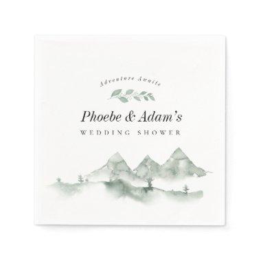 Rustic Adventure Mountain Couples  Napkins