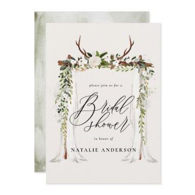 Rustic antler and foliage