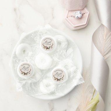 Rustic antler watercolor floral bridal shower chic life saver® mints
