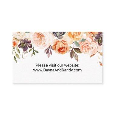 Rustic Autumn Elegant Floral Website Insert Card